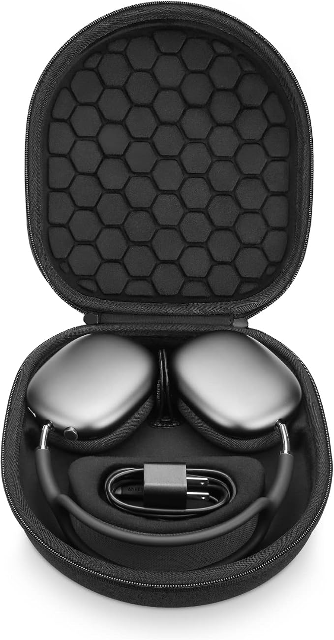 Smart Case for Apple AirPods Max Supports Sleep Mode, Hard Organizer Portable Carry Travel Cover Storage Bag