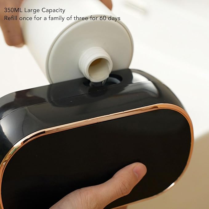 1 Automatic Soap Dispenser, Motion Sensor, 3 Gears Adjustment, IPX5, Wall Mount, Rechargeable Battery, Touchless Dispenser for Bathroom and Kitchen