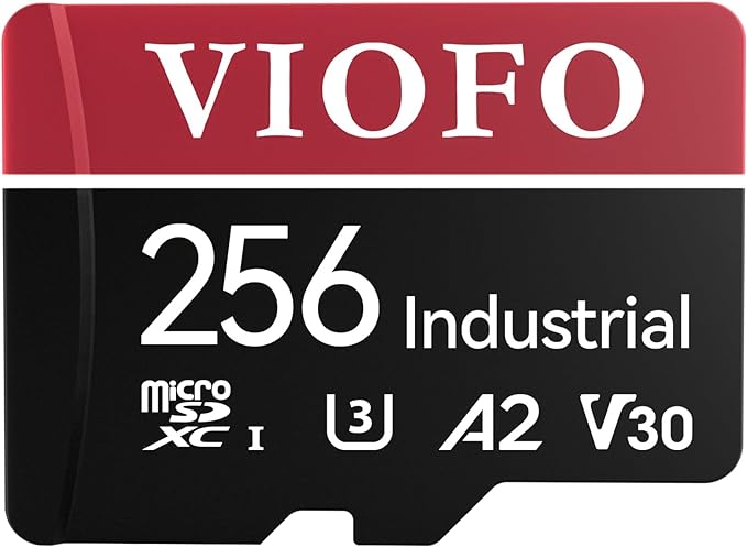VIOFO 256GB Industrial Grade High Endurance microSDXC Card for Dash Cam & Security Camera, U3 A2 V30, up to 100MB/s, 4K UHD & Continuous Loop Recording, High Temperature Resistant, Adapter Included