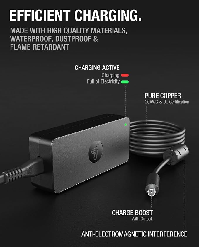 42V AC/DC Adapter Compatible with Segway Ninebot MAX G30P G30LP G30LE KickScooter ES1 ES2 ES2L ES3 Pro ES4 E22 E25 E45 Air T15 G30 G30D 36VDC Battery miniLITE BCTA+714201700 1.7A 71W Power