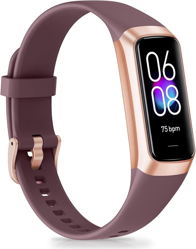 Fitness Tracker with 24/7 Heart Rate, Health Tracker with Calories Sleep Monitor, 1.10''AMOLED Touch Color Screen, Step Counter Activity Pedometer Smart Watch for Women Men