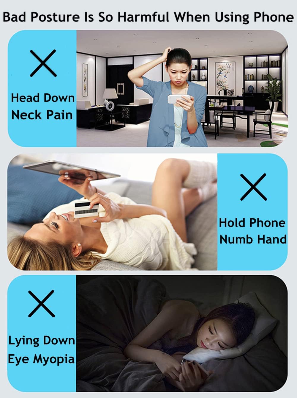 Cell Phone Stand for Desk Foldable Cell Phone Holder Desk Tablet Holder Mobile Phone Dock, Multi-Angle Universal Adjustable Tablet Dock (Pink+Purple+Black+Blue)