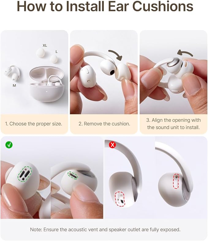 Baseus Bowie MC2 Open Ear Clip On Earbuds, CloudComfort 2.0 Wrap-Around Design, LDAC Hi-Res Audio, Bluetooth 6.0, 55H Playtime, 4-Mic AI Clear Call, IP67 Waterproof for Running Gym Workouts