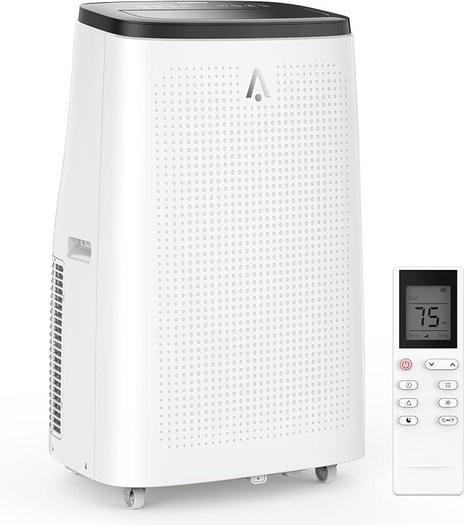 GarveeTech 14000 Btu Portable Air Conditioner, Best Portable Room Air Conditioner, 3 in-1 Ac w/Dehumidifier, Fan & Sleep Mode, Remote Control,24 Hrs Timer,Led Display,Window Kit,Cools Up to 750 Sq. Ft