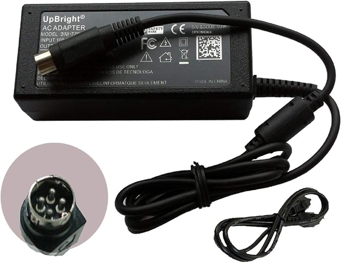 UpBright 4Pin and Barrel Plug 48V AC/DC Adapter Compatible with CS CS-4802000 CS4802000 FJ-SW2027A48002000 Shenzhen Fujia Appliance 48VDC 2A DC48V 2000mA 48.0V 2.0A Switching Power Supply Cord Charger