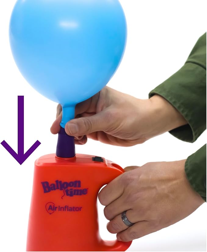 Balloon Time Electric Air Inflator and Deflator - Powerful Portable Electric Air Pump for Balloons, Balloon Arch, Party Decorations, Inflatables, and Air Mattresses