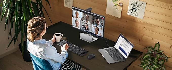 Dell Pro Webcam WB5023 - 2K QHD, 1440p, Sony Starvis Sensor, Upto 4x HD Digital Zoom, f2.0 Aperture, Magnetic Privacy Shutter, Microsoft Teams and Zoom Certified - Black