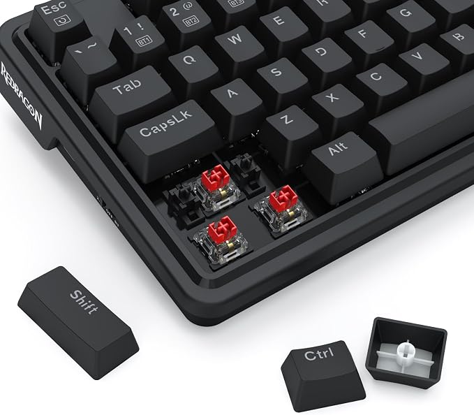 Redragon S168 3-Mode Wilreess Gaming Keyboard & Mouse Combo, 81 Keys K673 PRO RGB Gasket Keyboard and 8000 DPI M693 Gaming Mouse Bundle, Convenient Shared Dongle