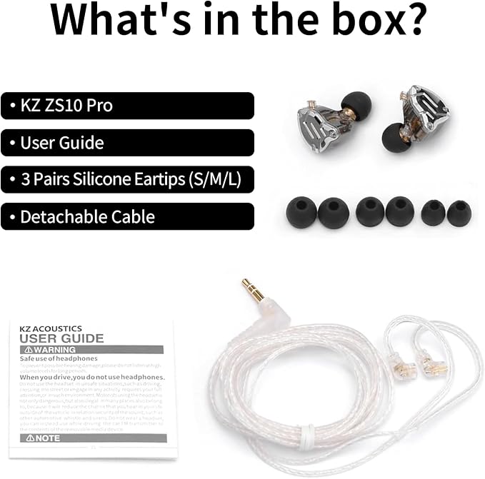 KZ ZS10 Pro IEM Earbuds,KZ in Ear Monitor for Systerm, 4BA 1DD Wired Gaming Headphone Multi Driver in Ear Earphone, IEM Earphone, on Stage Monitor for Singer Guitarist Drummer (Glare Blue, with Mic)