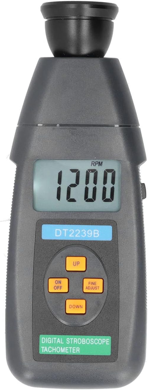 Handheld Digital Stroboscope Tachometer Non-Contact RPM Meter for Engine Motor Testing Industrial Use