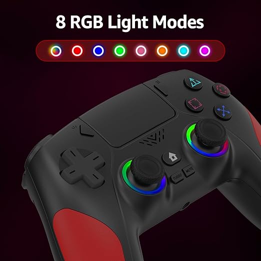 Kamylorus Wireless Controller for PS-5, Gaming Controller for PC with Hall Effect, Programmable/Remap/Turbo, Dual Vibration, 3.5Mm Audio Jack, 6-Axis Motion Control Gamepad with Speaker(Black)