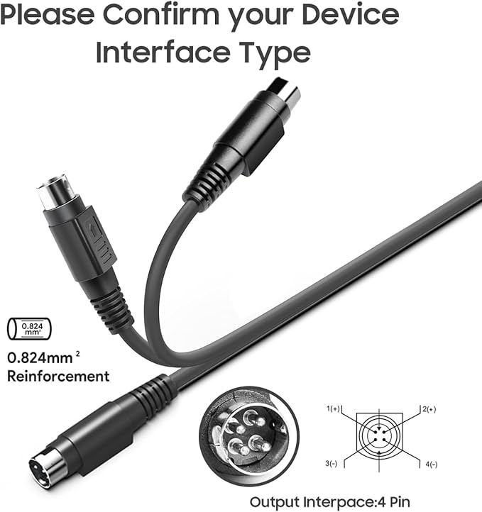 24V Adapter 4-Pin Compatible with Thrustmaster T500-RS TS-XW Sparco P310 Competition Mod T500 RS T 500 RS500 Driving Racing Gaming Steering Wheel T500RS T 500RS 4169056 Power Supply