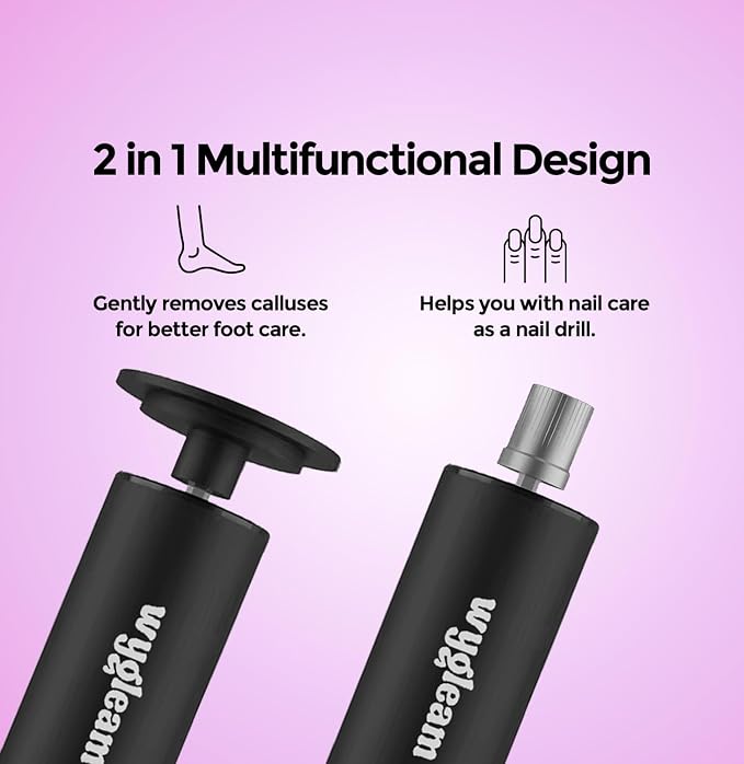 Electric Callus Remover for Feet & Nail File Drill Kit - 2 in 1 Rechargeable Pedicure Tools for Flawless Feet - Professional Foot File with 3 Speeds for Dead Skin Removal - At Home Pedicure
