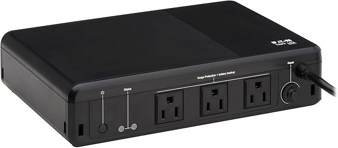 Tripp Lite 350VA UPS Desktop Battery Backup and Surge Protector, 210W, 3 Outlets, Home & Office UPS, Small Form Factor, Wall Mounting Option, 5ft Cord, 3-Year Warranty (BC350R)