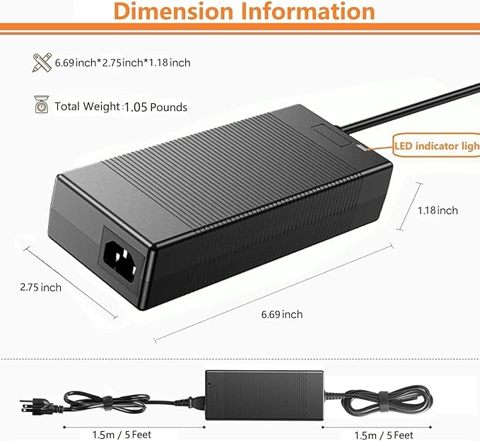 36V 3.5A AC/DC Adapter Compatible with Govee Permanent Outdoor Lights Pro H706C H706A H706B H806 H7039 Controller Control Box Replacement LED Drive Switching Power Supply Cord PSU SOY-3600300US-306A