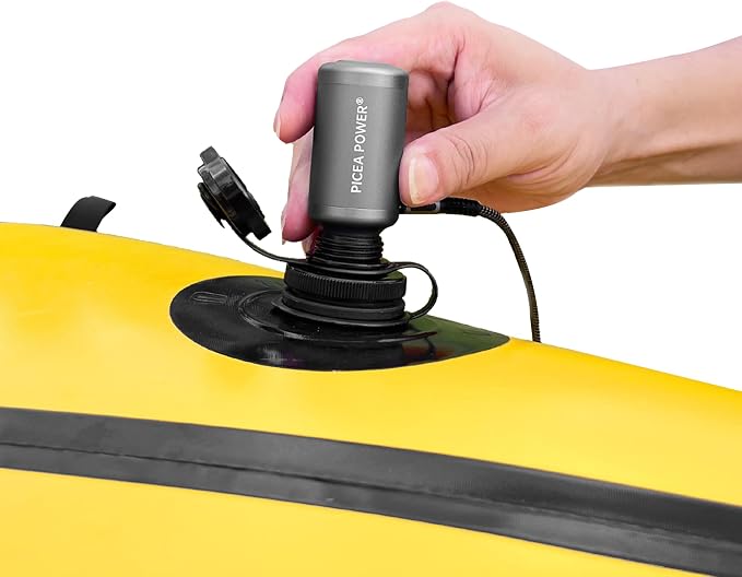 Edge TurboBean 22kPa Mini High-Pressure Air Pump for Inflatables, 420L/min &130K RPM Fast Inflation and Deflation with USB-C Port, Portable Electric Pumps for Camping Mattress, Inflatable Boat etc