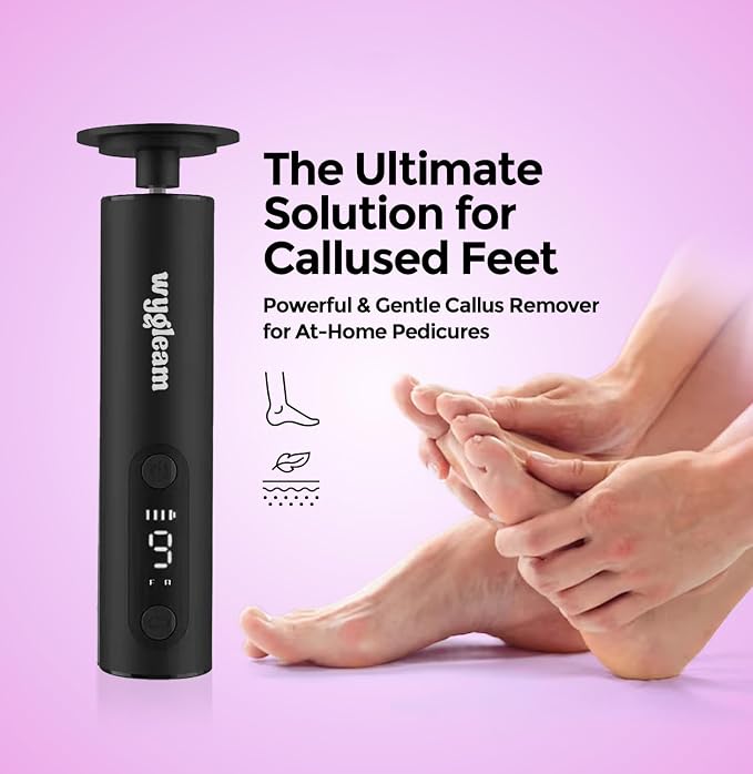 Electric Callus Remover for Feet & Nail File Drill Kit - 2 in 1 Rechargeable Pedicure Tools for Flawless Feet - Professional Foot File with 3 Speeds for Dead Skin Removal - At Home Pedicure