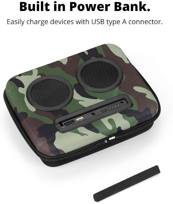 THE #1 Cooler with Speakers on Amazon. 20-Watt Bluetooth Speakers for Parties/Festivals/Boat/Beach. Rechargeable, Works with iPhone & Android (Camo)