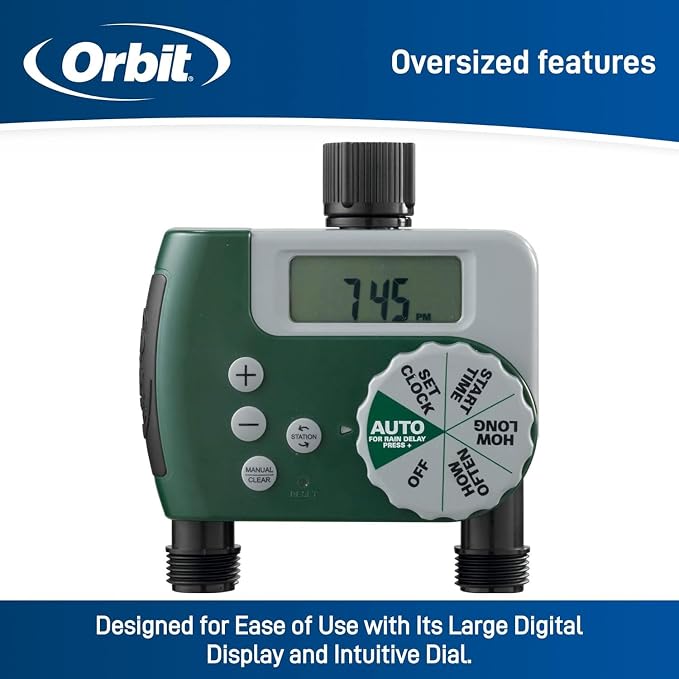 2-Pack Orbit 58910 Digital 2 Outlet Hose Faucet Timer (2 Total Timers)