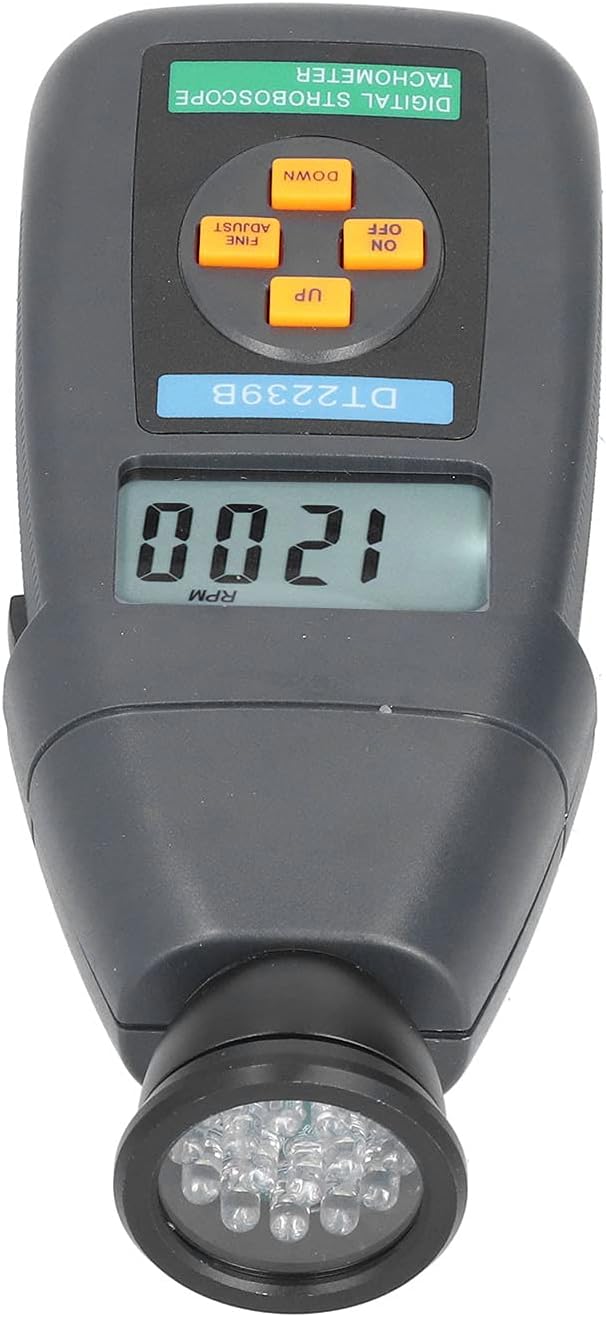 Handheld Digital Stroboscope Tachometer Non-Contact RPM Meter for Engine Motor Testing Industrial Use