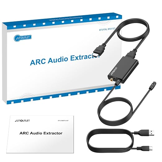 AUTOUTLET 192KHz HDMI ARC Audio Extractor to Optical TOSLINK SPDIF & Coaxial Audio Splitter Converter, Only for HDTV ARC Port to Speakers, Amplifiers, Soundbar Support Dolby/DTS 5.1(NO CEC)