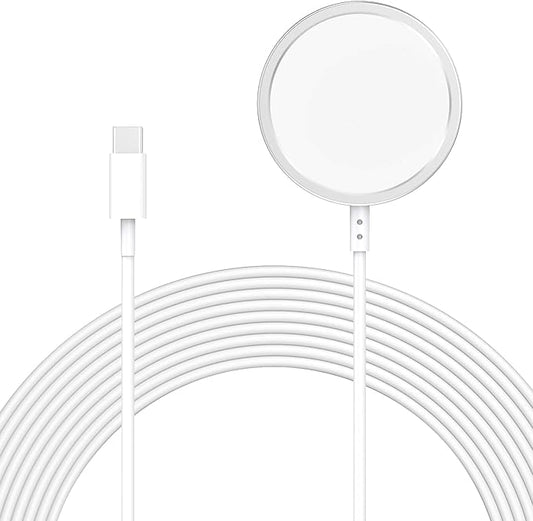 ZEROLEMON Magnetic Wireless Charger [10ft], Compatible with Mag-Safe Charger, Fast Wireless Charging Pad for iPhone 17 Pro Max, iPhone 17/17Pro/16Pro/16E/16/15 Series, iPhone Air, AirPods - White