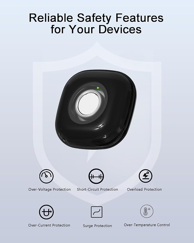 Portable Charging Case Compatible with Oura Ring 4 Charger, Fits Gen 4, Up to 10 Ring Charges, Compact Travel Protective Case, Black (Official Charger NOT Included)
