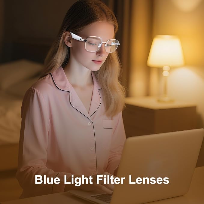 Smart Glasses for Women–Bluetooth Glasses with Photochromic Lenses | Open-Ear Audio, Built-in Mic & Speaker, IP54 Waterproof, Wearable Tech Glasses for Seamless Indoor & Outdoor Wear