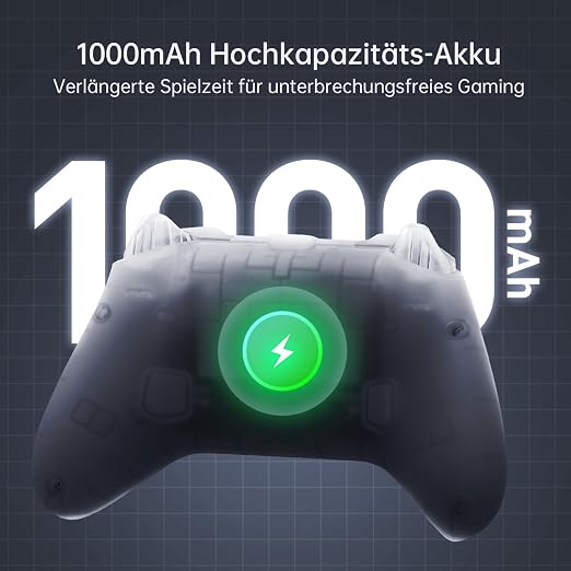 Machenike G3V2 Bluetooth Controller for Pc/Switch/Ios/Android, Hall Effect Joysticks, RGB Lighting Gaming Controller,2 Programmable Buttons,1000mah Battery With Charging Station, Black