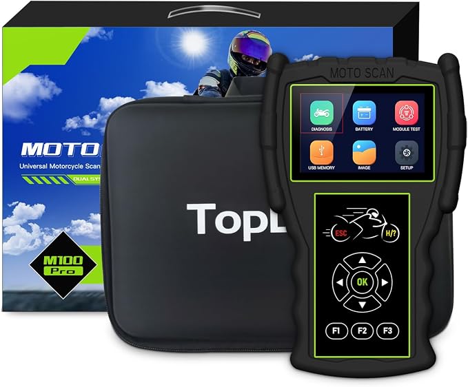 Original TopDiag M100 Pro Motorcycle Scanner Professional Diagnostic Tool for Motorcycle (Full Version)