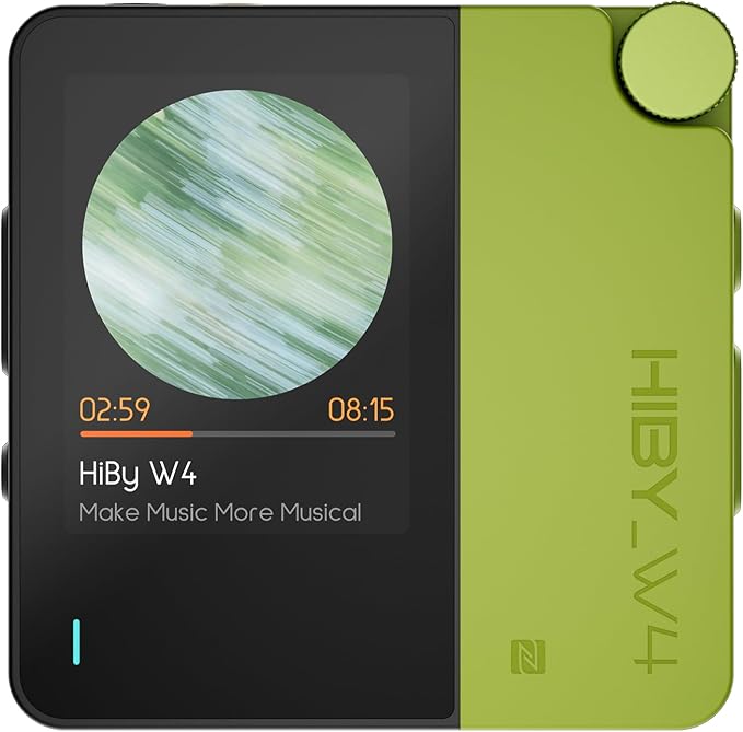 HiBy W4 Bluetooth Headphone Amplifier USB DAC, BT 5.4 & NFC, aptX Lossless LDAC, Dual DAC, DSD512 PCM 768kHz, 2-Inch Touch Screen, CVC Noise Reduction, 3.5mm & 4.4mm Balanced Output
