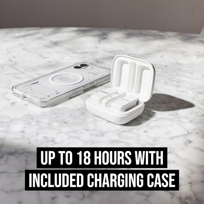 RØDE Wireless Micro - Compact Wireless Microphone, Two Mics with Charge Case for Smartphone Content Creation - USB-C, White