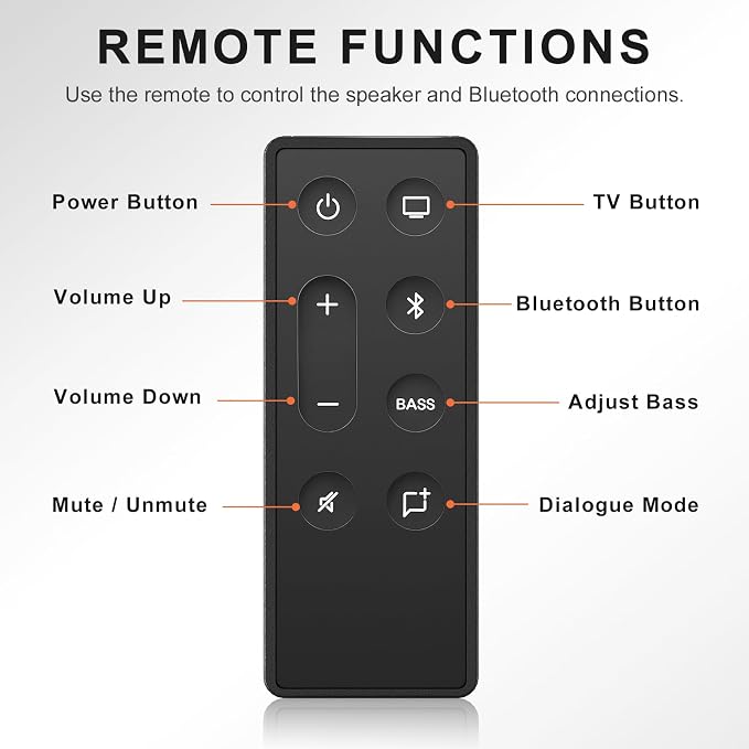 Replacement Remote Control for Bose TV Speaker and Solo Soundbar Series II,Compatible with Bose Solo 5 10 15 Series II TV Sound System