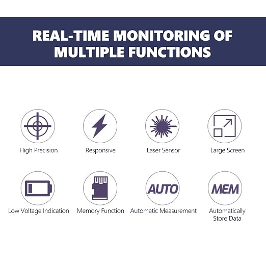 Digital Tachometer DT6236E /Non- Photo Tachometer 5 Digits 18 mm RPM Tach LCD Rotation Meter Tester