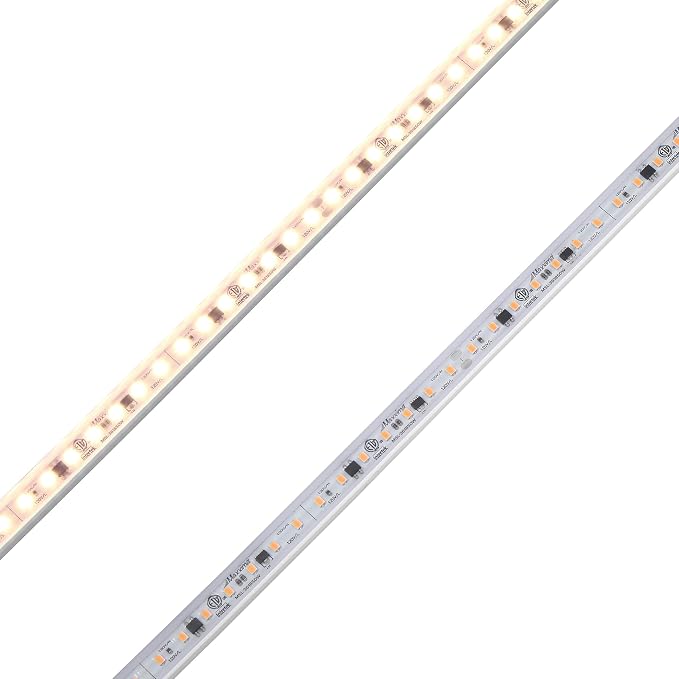Maxxima 36 in. Hardwired LED Under Cabinet Strip Light, 1380 Lumens, 3000K Warm White, Kitchen and Living Room 120V White Cove Lighting, No Power Supply Needed