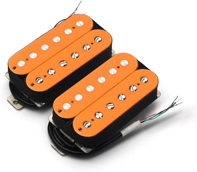 SAPHUE Alnico 2 Electric Guitar Pickup N-50 7-8K/B-52 8-9K Humbucker Alnico II Pickup Double Coil Pickup Guitar parts (orange)