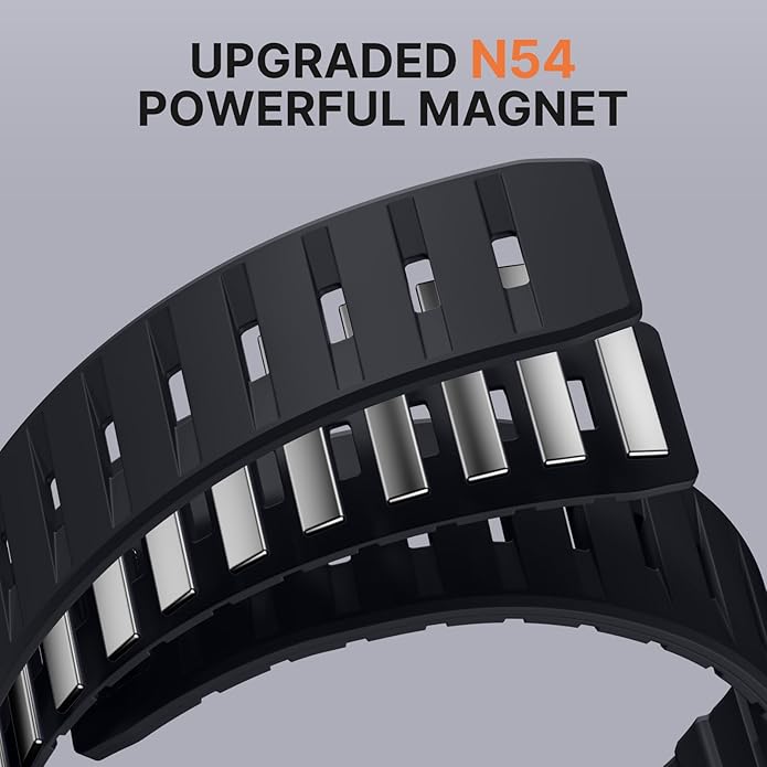 Bandletic Magnetic Watch band Compatible with Apple Watch Bands - Magnet Bands 49mm 46mm 45mm 44mm 42mm Men Women, Rugged Silicone Strap for iWatch Series 11/10/9/8/7/SE3/SE2/SE/6/5/4/3/2/1