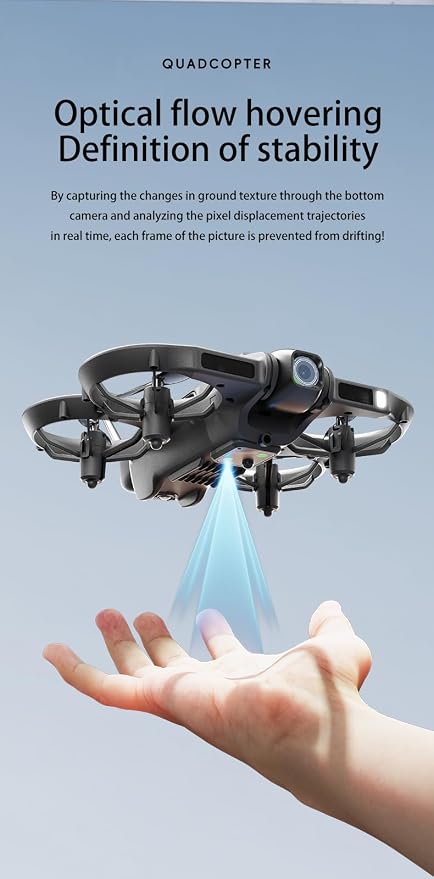 Drone with HD Camera & 4.3 Inch Screen Remote, 3-Sided Obstacle Avoidance, WiFi FPV Quadcopter Altitude Hold Headless Mode & One-Key Return, Mini Portable Drones for Beginners Adults (Black)