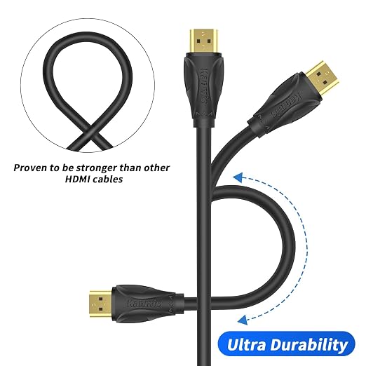 HDMI Cables 50ft2pcs, High Speed Cables (HDMI2.0,18Gbps,1080P)-Ethernet Audio Return Video 4K HDMI Cable, High Speed Gold Plated Connectors, Compatible with PlayStation Arc PS3 PS4 PC HDTV