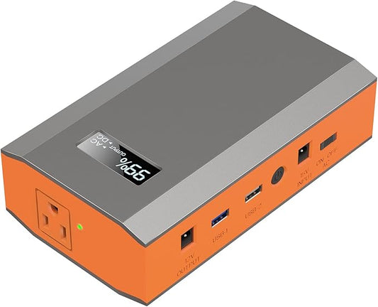 ZeroKor Portable Power Bank with AC Outlet, 65W 110V Portable Laptop Charger Battery Bank 24000mAh External Battery Pack Backup Power Source for Outdoor Tent Camping RV Smart Devices Use