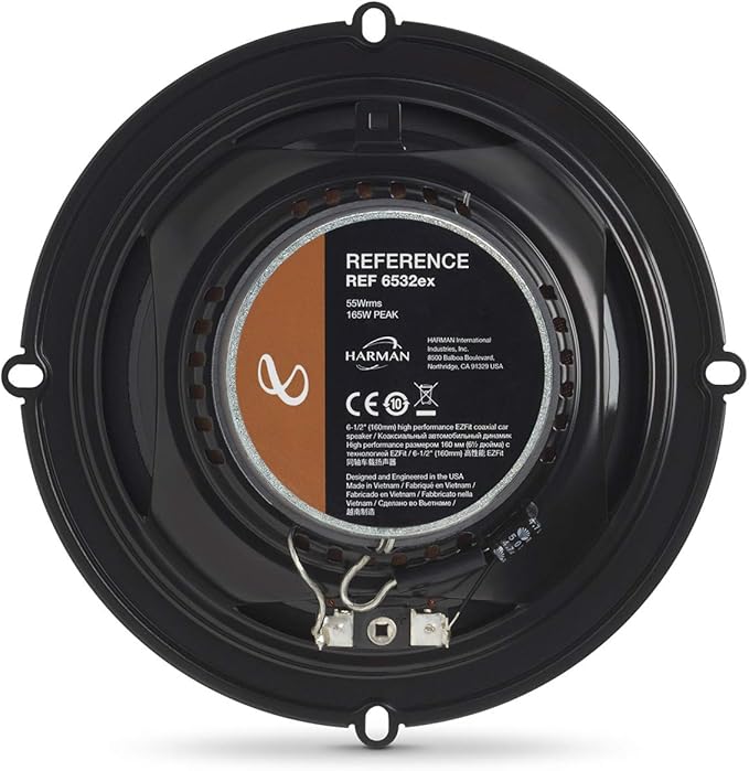 Infinity REF-6532EX Reference 6.5 Inch Two-Way Coaxial Shallow Mount Car Audio Speakers