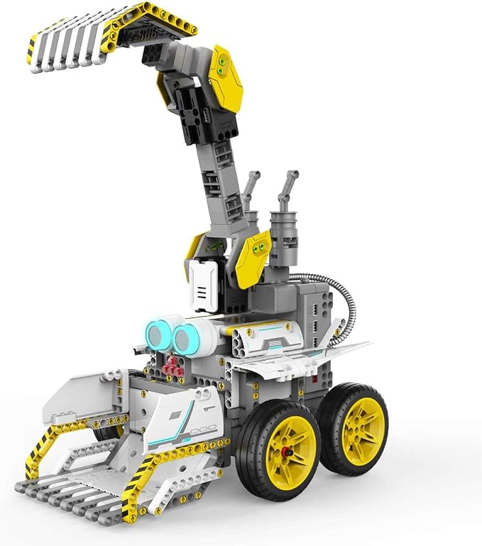 UBTECH JRA0203 JIMU Robot BuilderBots Series: Overdrive Kit/App-Enabled Building and Coding STEM Learning Kit (410 Parts and Connectors), Yellow