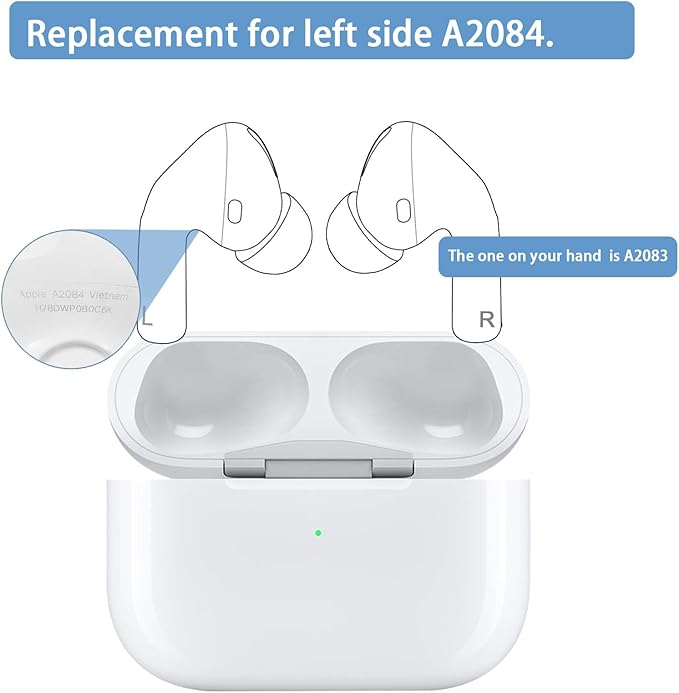 Orignal OEM Single Earbud for Left Apple Airpods Pro 1st Gen Earbud,Left Ear Side Only(A2084)