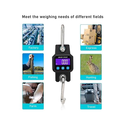 Hanging Scale, 300KG/ 600LB Heavy Duty Crane Scale Digital Electronic Hanging Weigher Rechargeable Industrial Hook Scales Unit Switch for Gym,Hunting,Travelling