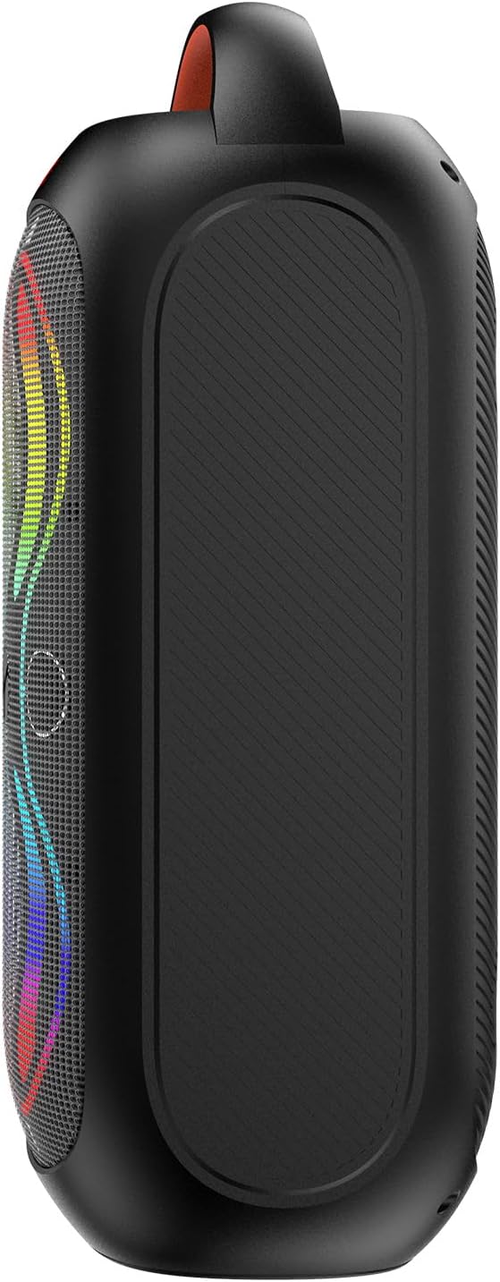 Speakers Bluetooth Wireless- 120dB Loud Sound, Dynamic 8 LED Lights, 5 RGB Modes, Bluetooth 5.3, TWS/USB/TF/AUX/FM/Mic Input, Built-in Handle, Portable Party Speaker for Home, Outdoor, Camping (RGB)