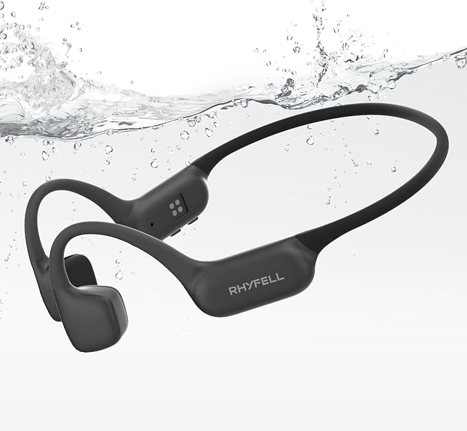 Swimming Headphones, Bone Conduction Headphones, Built-in MP3 Player with 32GB Memory, 10H Playtime, Bluetooth 6.0, IP68 Waterproof Open Ear Headphones for Swimming Underwater, Running, Surfing