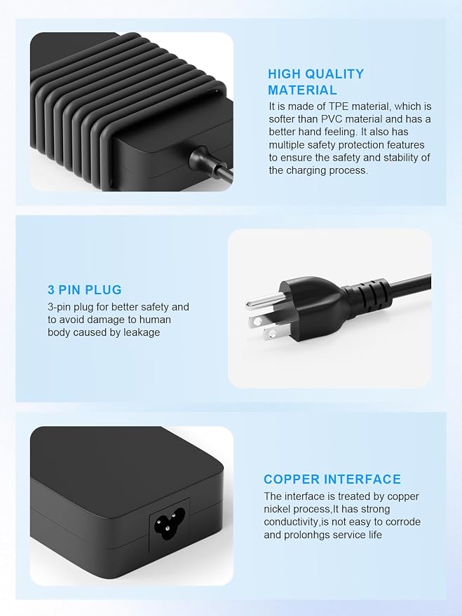 Replacement 180W AC Charger for Jackery Explorer 1000, 880 Portable Power Station, 24V 7.5A Adapter with 7.9 * 5.5mm Tip