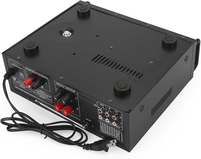 2000W Stereo Audio Amplifier for Home Theater, Car Audio, Karaoke, Party, Outdoor Camping with Multiple Input Modes EQ Mixer, Mic Input, Remote Control, 2.0 Channel