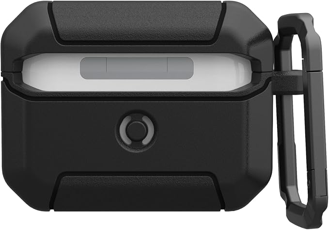 URBAN ARMOR GEAR UAG Designed for AirPods Pro 3rd Gen Case, Rugged Military Grade Drop Proof Protective Cover with Detachable Carabiner Clip & Secure Lip Closure, Scout Black