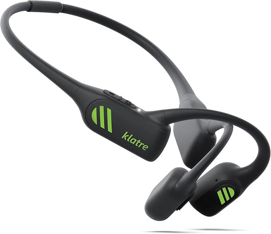 klatre Open Ear Headphones Wireless Bluetooth 【2023 Version】 Bone Conduction Headphones for Workouts/Walking/Jogging, Sweat Resistant, Water Resistant, Headset for Music/Audio Books/Podcast - Olive